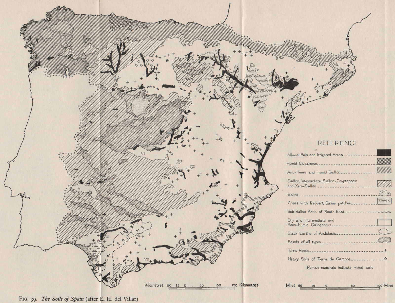 SPAIN. The Soils of Spain. WW2 ROYAL NAVY INTELLIGENCE MAP 1944 old